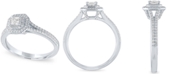 Macy's Diamond Halo Engagement Ring (5/8 ct. t.w.) in 14k White Gold